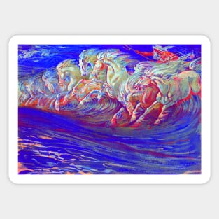 "Neptune's Horses" by Walter Crane (1910) TECHNICOLOR REMASTERED Sticker